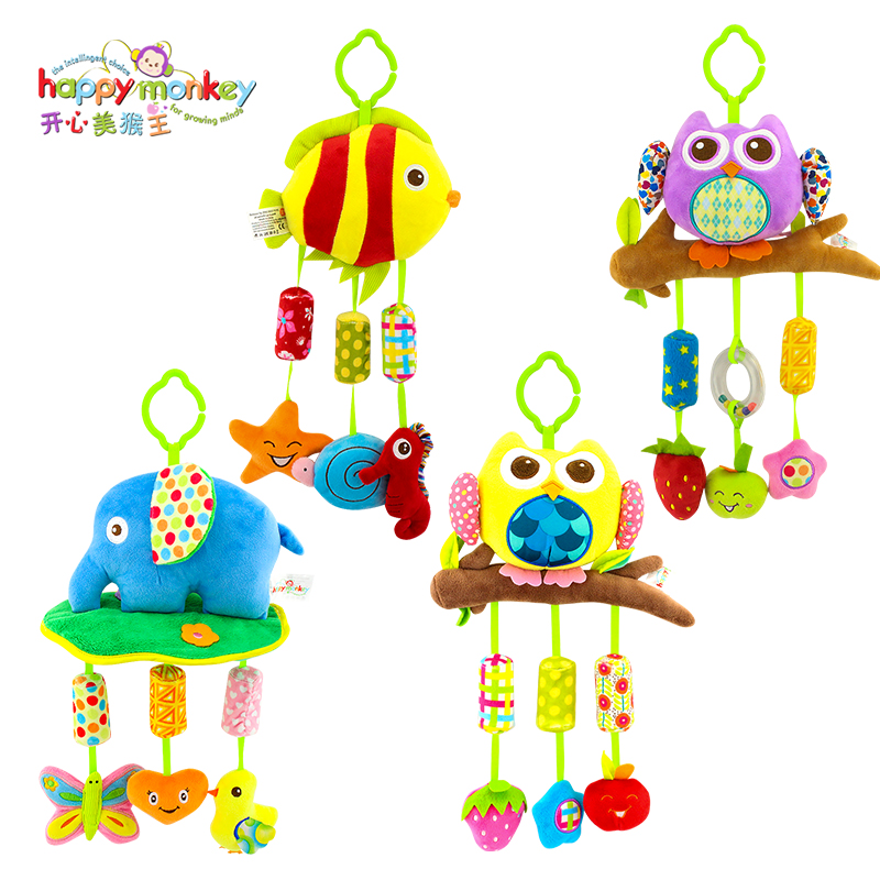 Happy Kids Education - Mono feliz, sonajero de felpa para