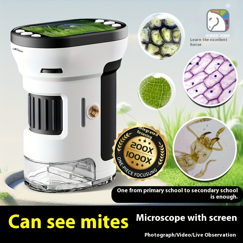 Kids Educational Videos - Microscopio para Niños, Kit Biológico con