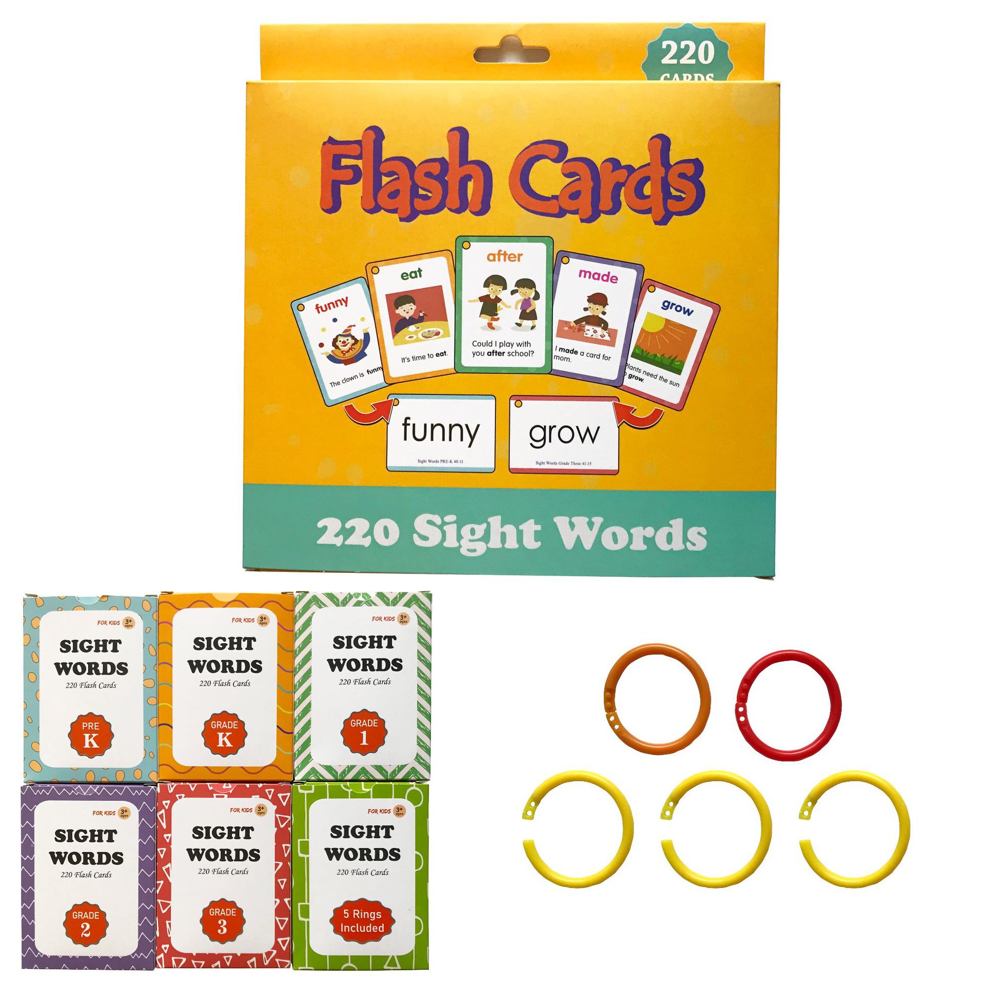 Sight Word Game - Tarjetas Flash en inglés con 220