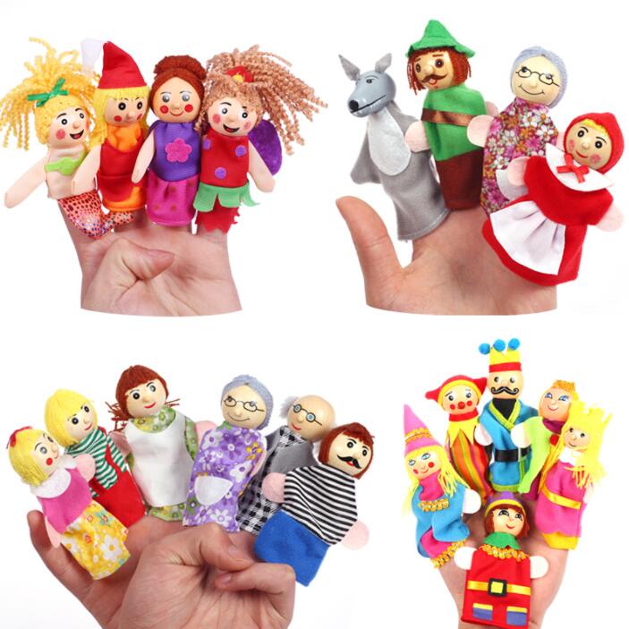 Happy Kids Education - Lote de marionetas de pulgar, juguetes