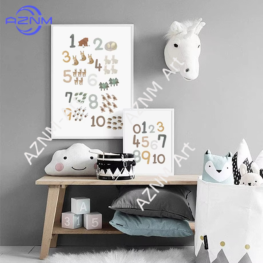 1/2 Piezas de Lienzo Decorativ - Kids Education Nursery reseña y precio