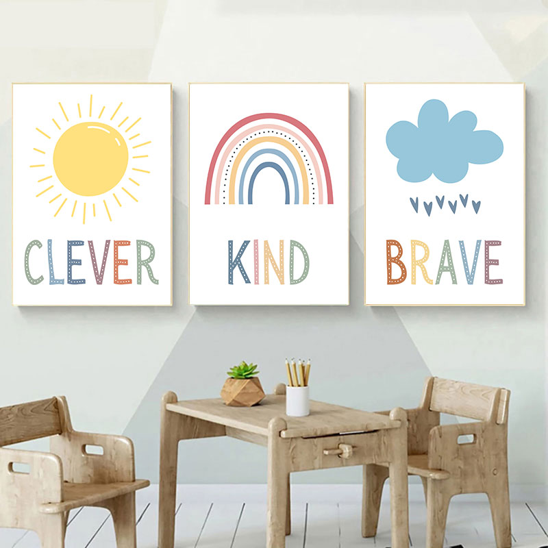 Lindo cuadro artístico en lien - Kids Education Nursery reseña y precio
