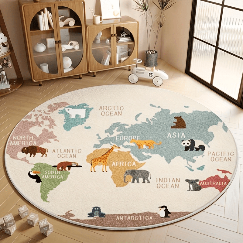 Alfombra de Mapa del Mundo par - Kids Education Nursery reseña y precio