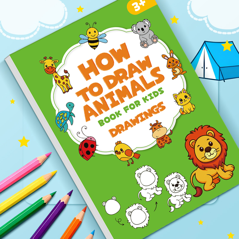 Libro de dibujo de animales pa - Kids Education Steps reseña y precio