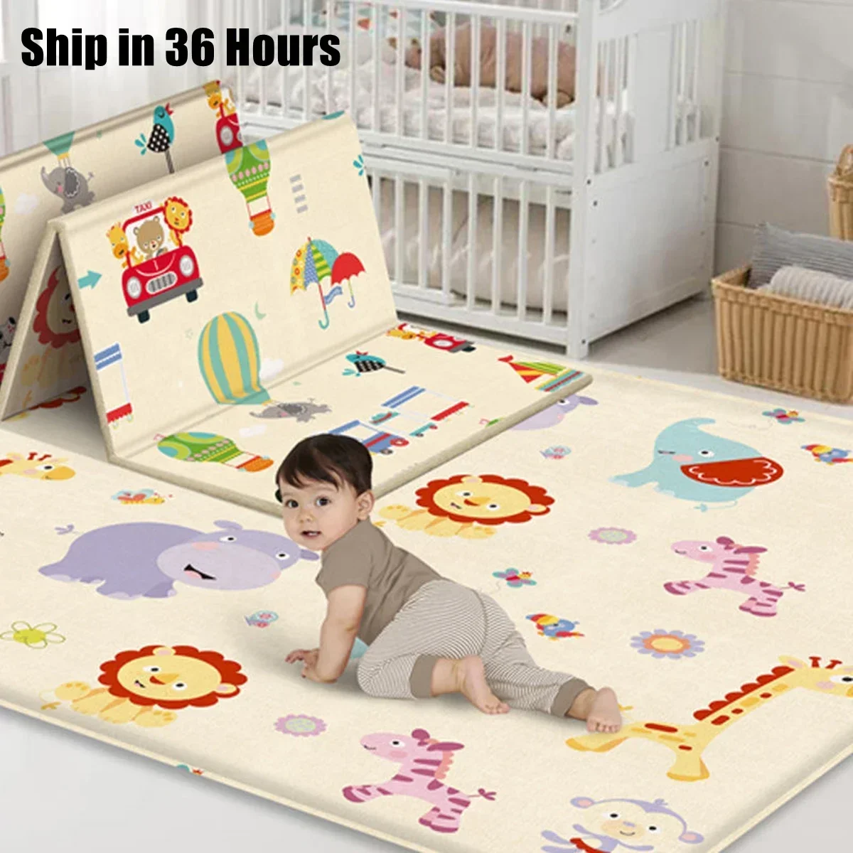 Alfombra de juegos plegable no - Kids Education Nursery reseña y precio