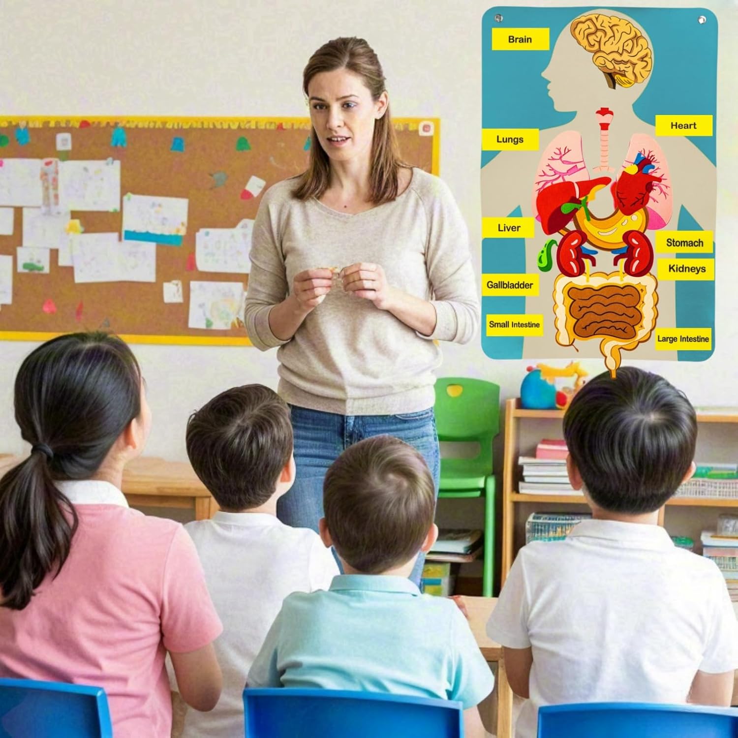 Piezas del cuerpo humano, tabl - Kids Education Activities reseña y precio
