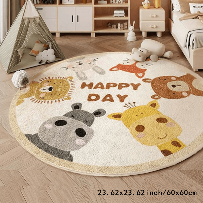 Alfombra Redonda de Animales F - Happy Kids Education reseña y precio