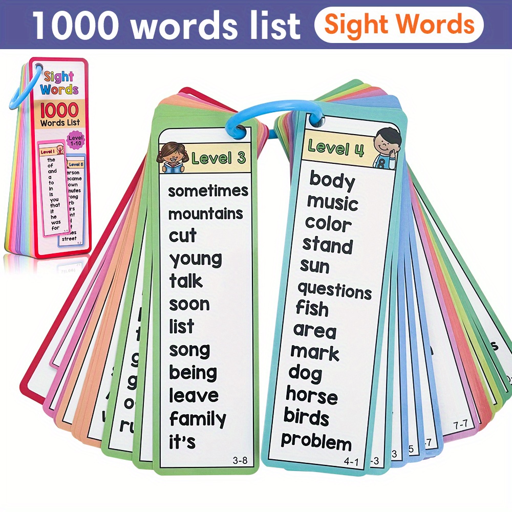 Tarjetas Flash de 1000 palabra - Kids Education Activities reseña y precio