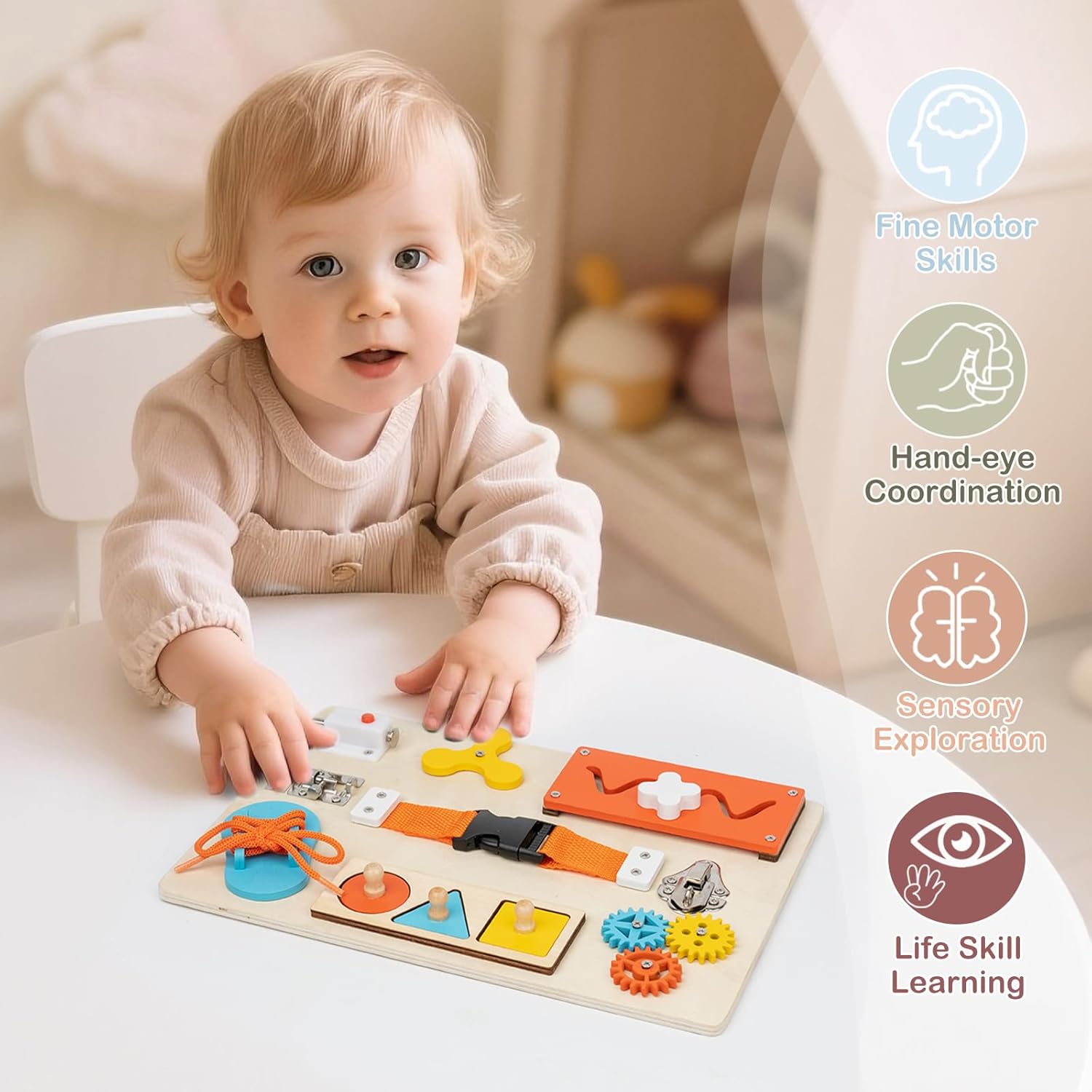Tablero ocupado Montessori par - Kids Education Activities reseña y precio
