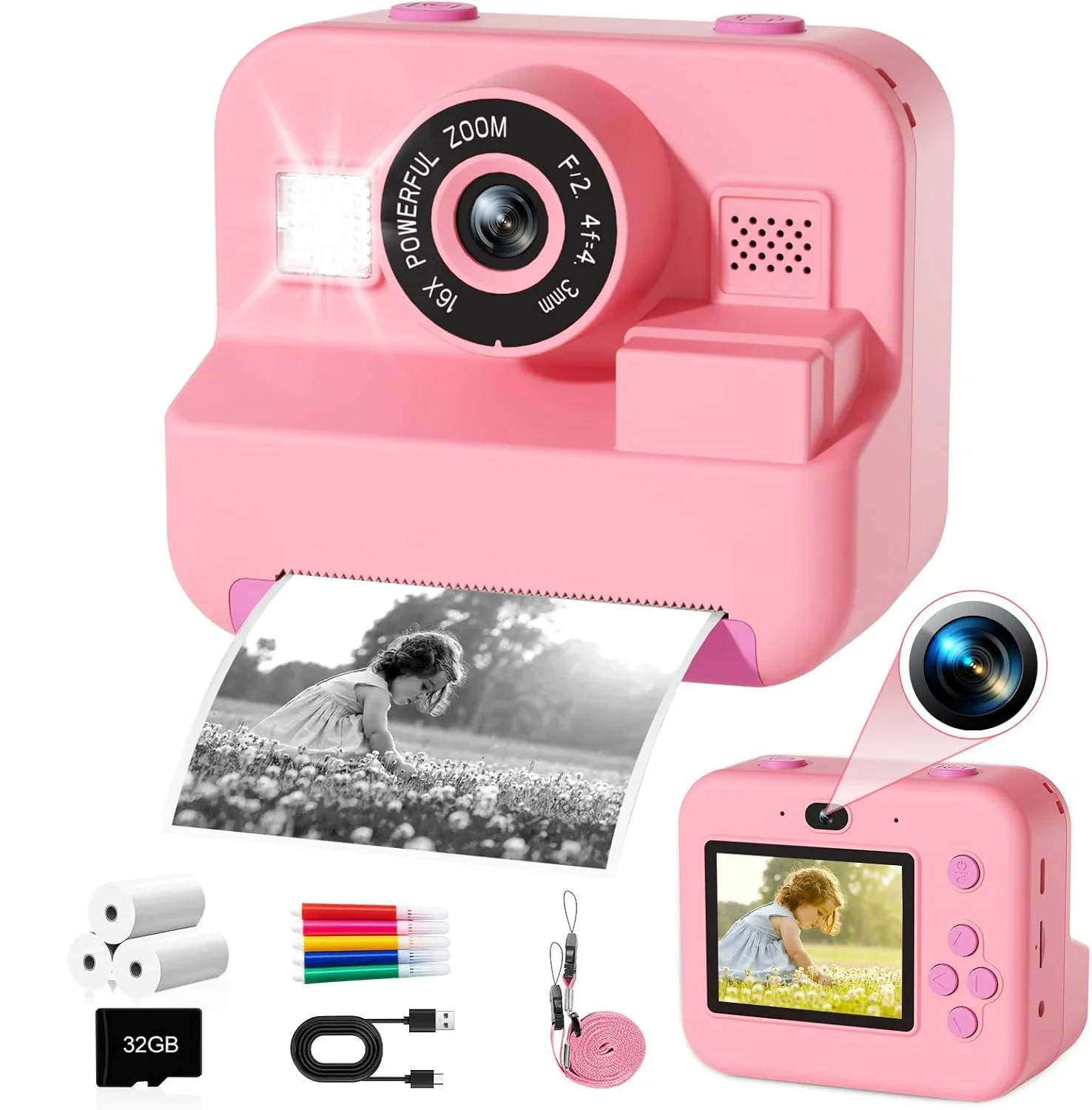 Cámara Digital para niños, imp - Kids Educational Videos reseña y precio