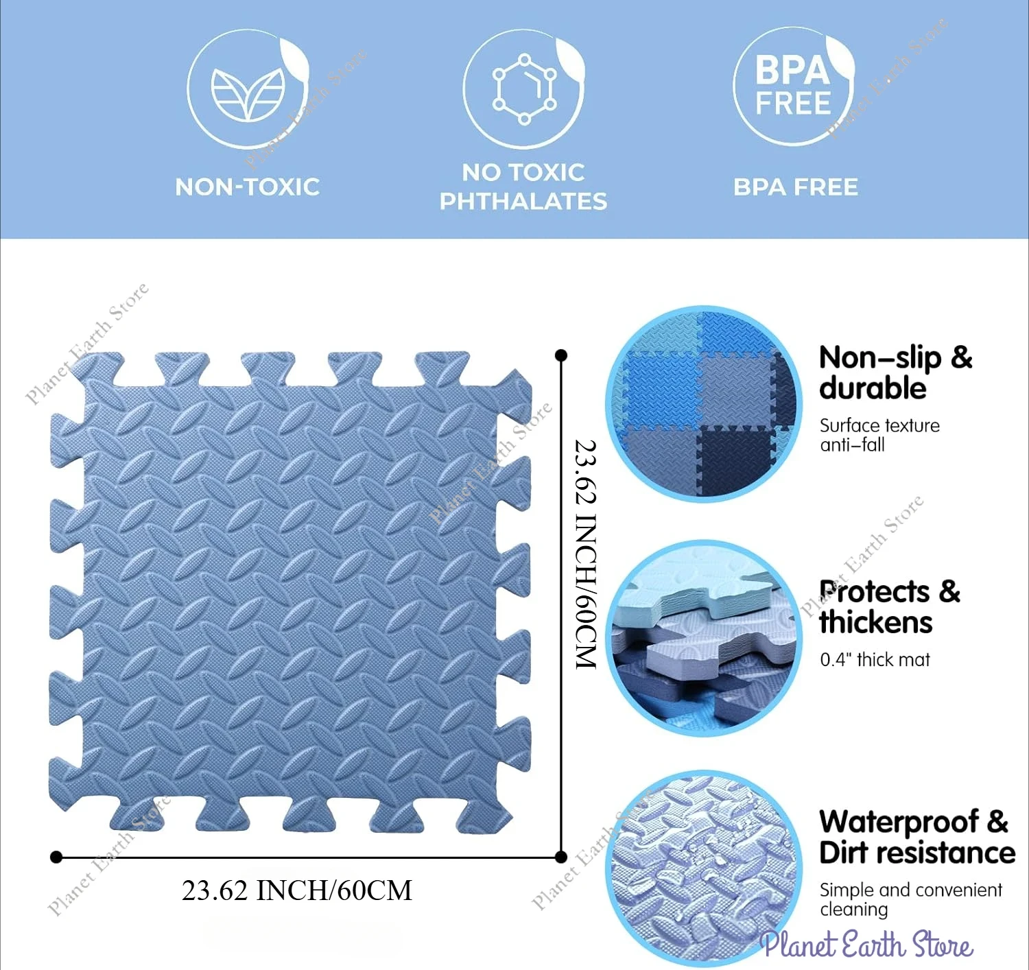 Alfombra de espuma EVA de 60x6 - Kids Education Rug reseña y precio